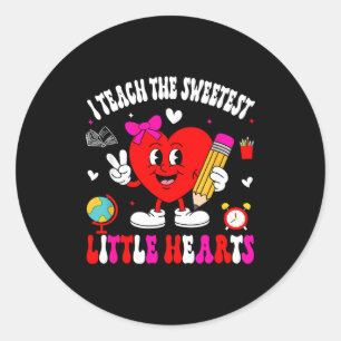 Ik Onderwijs Het Allerzoetste Hartje Leraar Valent Ronde Sticker
