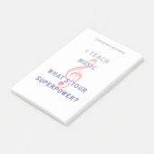 Ik onderwijs Muziek wat Uw Superpower is Post-it® Notes (Schuin)