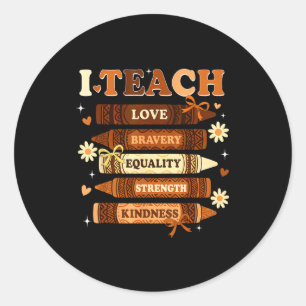 Ik Onderwijs Zwarte Geschiedenis Maand Melanine Kl Ronde Sticker