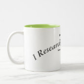 Ik onderzoek dode mensen... tweekleurige koffiemok (Links)