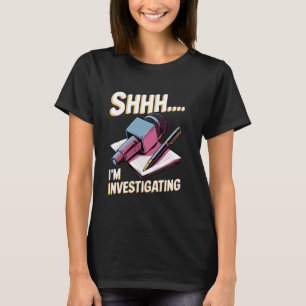 Ik onderzoek journalisten, anker schrijver media t-shirt