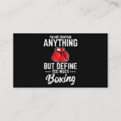 Ik ontken niets grappigs Boxing Lover Amateur Visitekaartje (Achterkant)