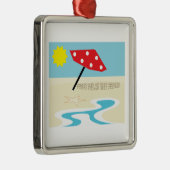Ik ontmoet bij het strand metalen ornament (Rechts)