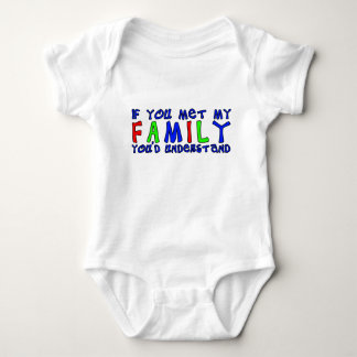 Ik ontmoette mijn familie Funny Baby Romper Humor