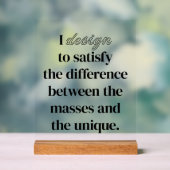 Ik ontwerp acryl bord (Neutraal)