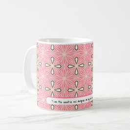 Ik ontwerp alleen mijn leven | ROOS patroon Koffiemok