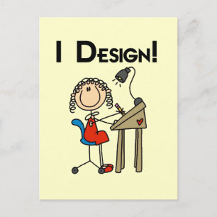 Ik ontwerp T-shirts en Giften Briefkaart
