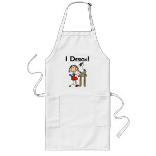 Ik ontwerp T-shirts en Giften Lang Schort