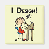 Ik ontwerp Tshirts en geschenken Magneet (Voorkant)