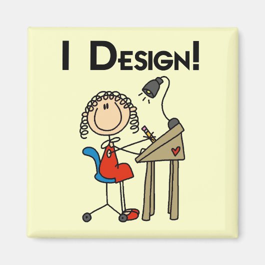 Ik ontwerp Tshirts en geschenken Magneet (Voorkant)