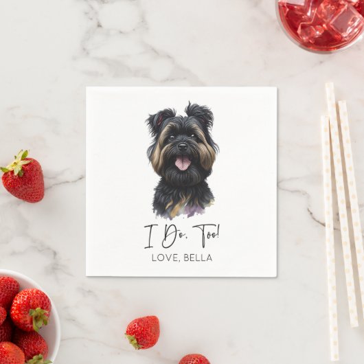 Ik ook! Affenpinscher Hondenbruiloft Servet (Insitu)