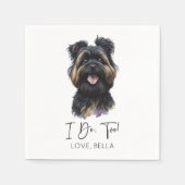 Ik ook! Affenpinscher Hondenbruiloft Servet (Voorkant)