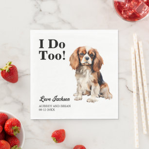 Ik ook! Cavalier King Charles Spaniel Huwelijk Servet