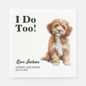 Ik ook! Cavapo Hond Hond Hond Trouwen Servet (Voorkant)