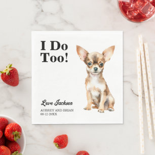 Ik ook! Chihuahua-hond foto-huwelijk Servet