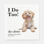 Ik ook! Cockapoo Hond Hond Trouwen Servet (Voorkant)