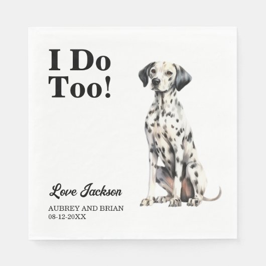 Ik ook! Dalmation Hond Hond Hond Trouwen Servet (Voorkant)