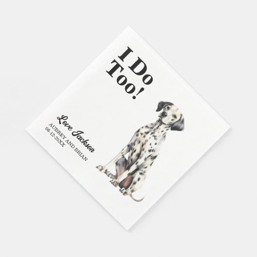 Ik ook! Dalmation Hond Hond Hond Trouwen Servet (Hoek)