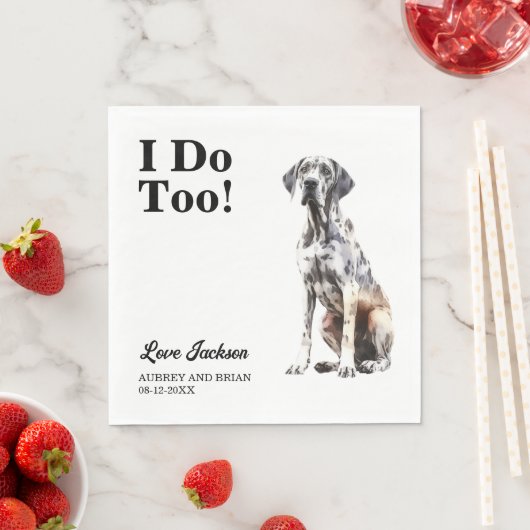 Ik ook! Dog Great Dane Huisdier Servet (Insitu)