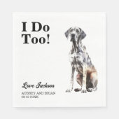 Ik ook! Dog Great Dane Huisdier Servet (Voorkant)