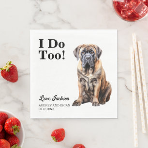Ik ook! Engelse Mastiff-honden servetten met foto