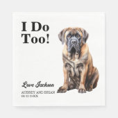 Ik ook! Engelse Mastiff-honden servetten met foto (Voorkant)