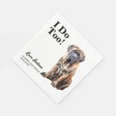 Ik ook! Engelse Mastiff-honden servetten met foto (Hoek)