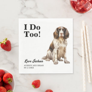 Ik ook! Engelse Springer Spaniel Hond Huwelijk Servet