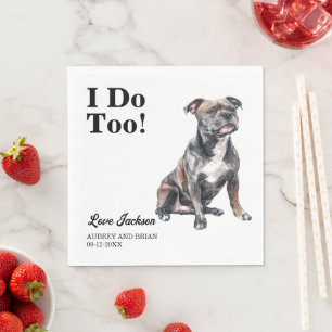 Ik ook! Engelse Staffordshire Bull Terrier Huisdie Servet