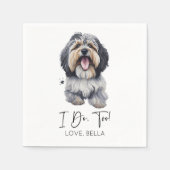 Ik ook! Havanese Hond Bruiloft Servet (Voorkant)
