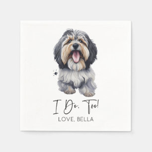 Ik ook! Havanese Hond Bruiloft Servet