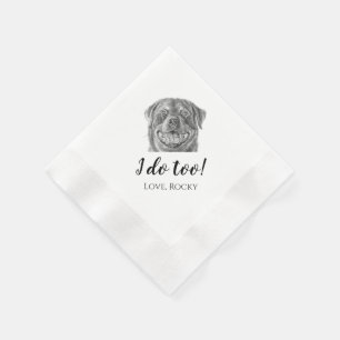 Ik ook! Hond Thema Trouwfeest Napkins Rottie Servet