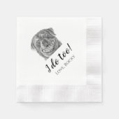 Ik ook! Honden Thema Bruiloft Feest Servetten Rott (Voorkant)