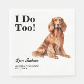 Ik ook! Ierse Setter-honden servetten met foto (Voorkant)