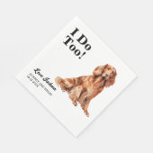 Ik ook! Ierse Setter-honden servetten met foto (Hoek)