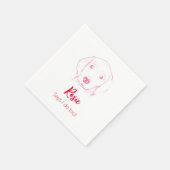 Ik ook! Lab Puppy bruiloft servetten (Hoek)