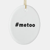 Ik ook, #metoo, trots zwart wit keramisch ornament (Rechts)