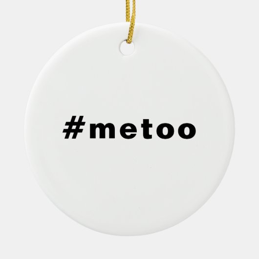 Ik ook, #metoo, trots zwart wit keramisch ornament (Voorkant)