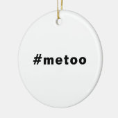 Ik ook, #metoo, trots zwart wit keramisch ornament (Links)
