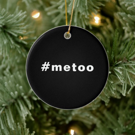 Ik ook, #metoo, trots zwart wit keramisch ornament (Boom)