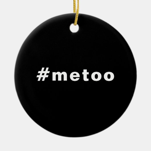 Ik ook, #metoo, trots zwart wit keramisch ornament (Voorkant)