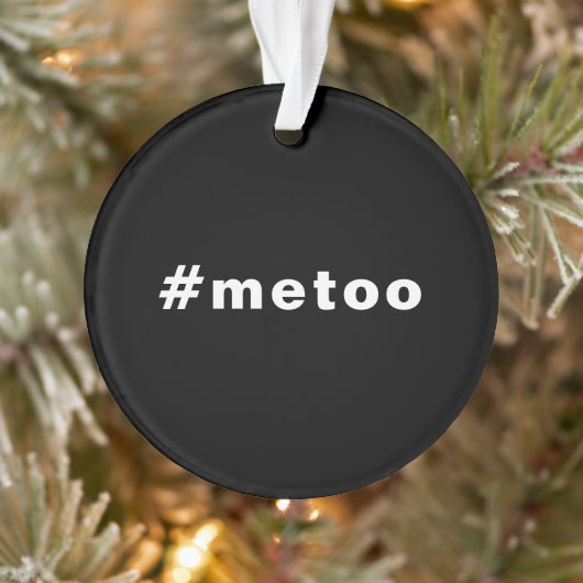Ik ook, #metoo, trots zwart wit ornament (Boom)