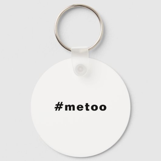 Ik ook, #metoo, trots zwart wit sleutelhanger (Voorkant)