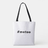 Ik ook, #metoo, trots zwart wit tote bag (Achterkant)