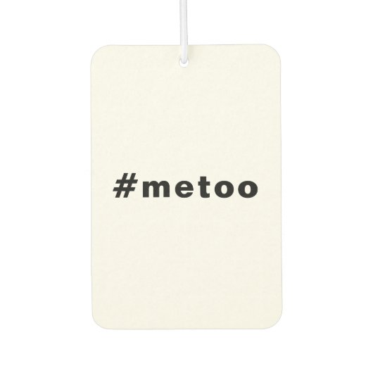 Ik ook, #metoo, trots zwarte witte auto luchtverfrisser (Voorkant)