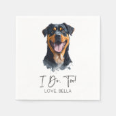 Ik ook! Rottweiler Hond Huisdier Bruiloft Servet (Voorkant)