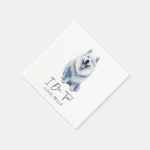 Ik ook! Samoyed Hond Pet Bruiloft Servet (Hoek)