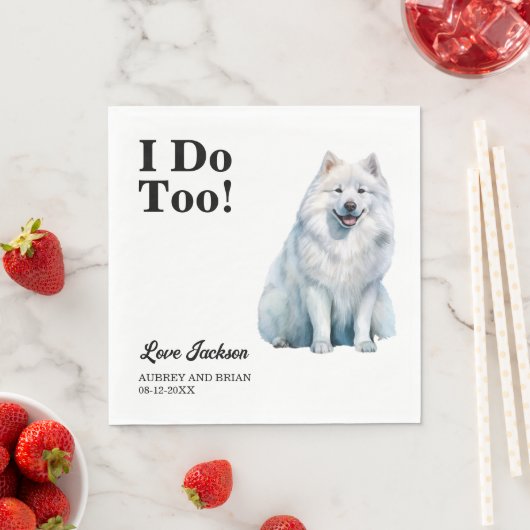 Ik ook! Samoyed-honden servetten met foto (Insitu)