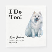 Ik ook! Samoyed-honden servetten met foto (Voorkant)