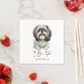 Ik ook! Shih Tzu Hond Huisdier Bruiloft Servet (Insitu)